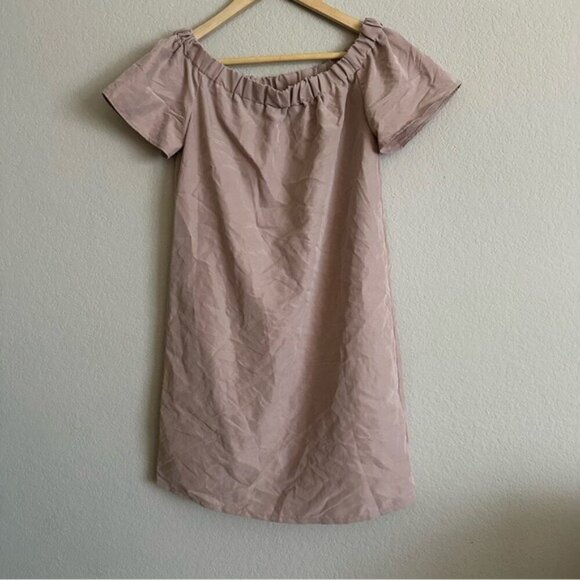 H&M Off-Shoulder Powder Pink Dress size 6 - Picture 2 of 8